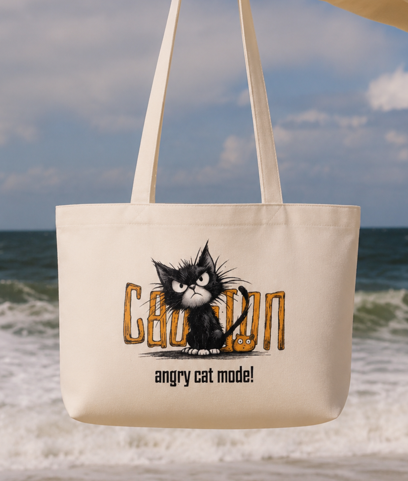 Caution tote bag
